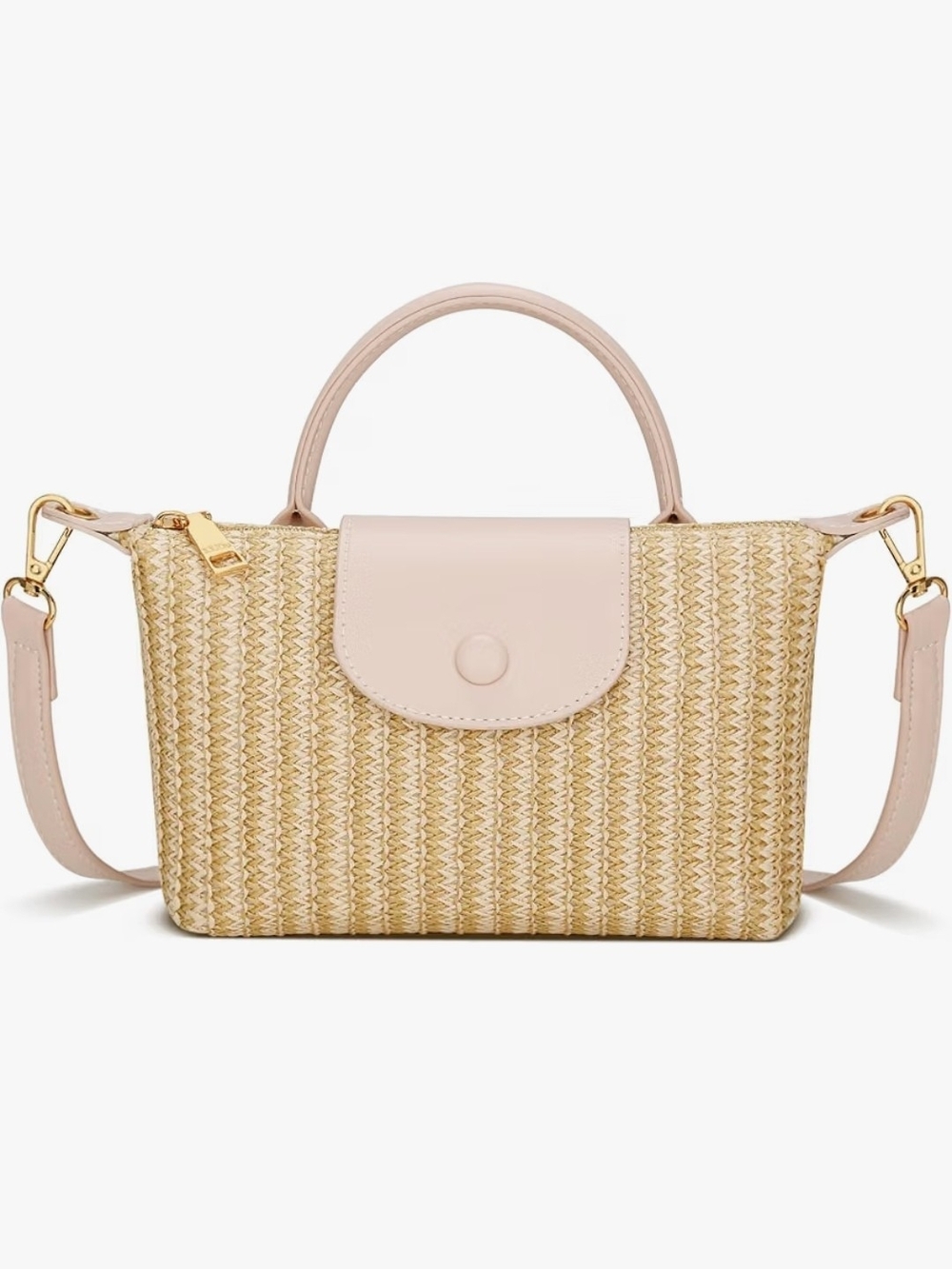 Mini Top Handle Purse for Women Summer Straw Beach Bag
Small Crossbody Bags for